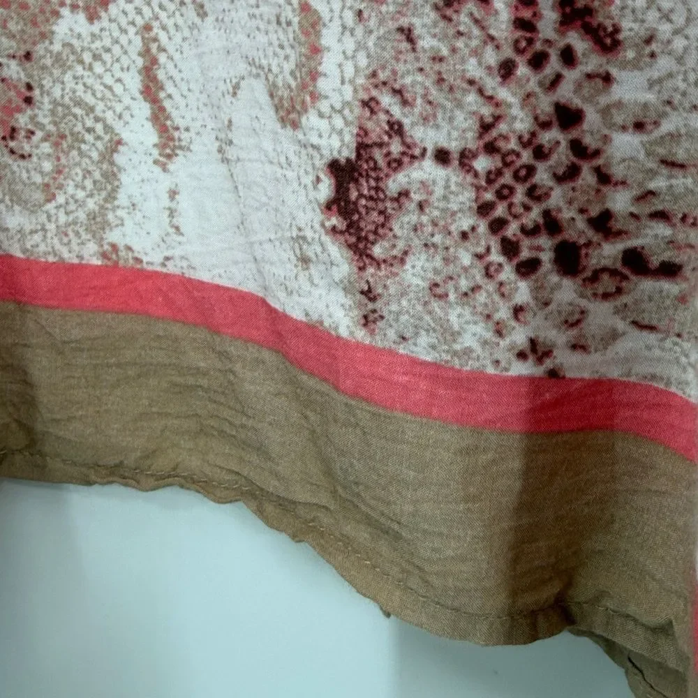 3For$20 Pink and Tan Snake Print Kimono size XXL